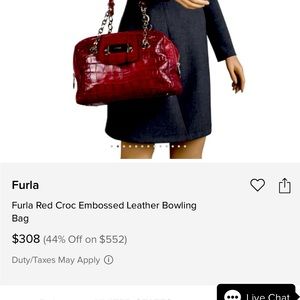 Furla Crocodile Embossed Leather!!